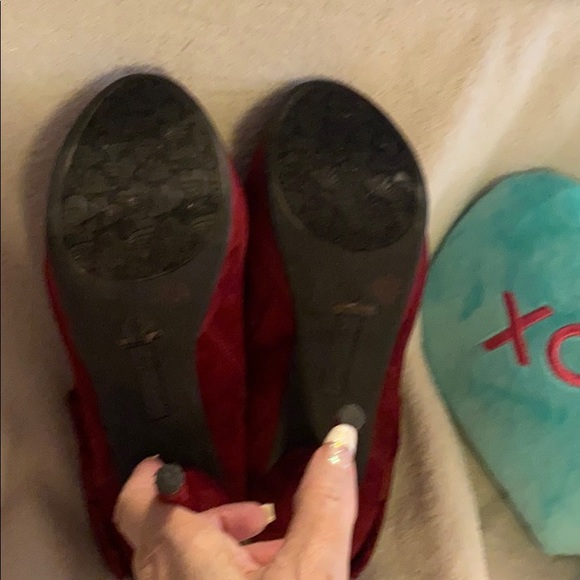 Sold to autumnallen562 Bamboo red velvet booties - Picture 9 of 11